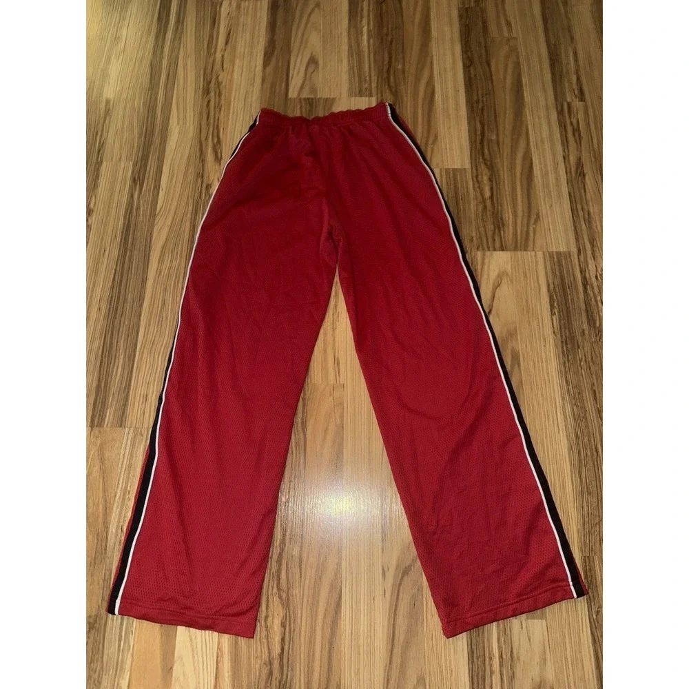 Nike Boys XL‎ Men's Small Y2K Track Pants Mesh Gray tag Red Black White Stripe